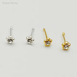 925 Silver Flower Nose Stud Bone Nose Piercing 20pcs