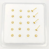 925 Silver Flower Nose Stud Bone Nose Piercing 20pcs