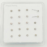 925 Silver Flower Nose Stud Bone Nose Piercing 20pcs