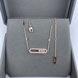 925 Silver Diamond Bracelet with Removable Beads