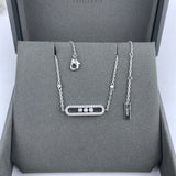 925 Silver Diamond Bracelet with Removable Beads