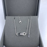 925 Silver Diamond Bracelet with Removable Beads