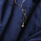 925 Silver Water Drop Necklace Zircon Pendant Jewelry