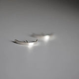 925 Sterling Silver Semicircle Stud Earrings for Women