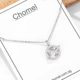 925 Silver Globe Necklace Flash Diamond Choker