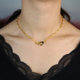 925 Silver Vermeil Handcuff Chain Necklace