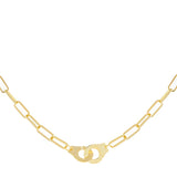 925 Silver Vermeil Handcuff Chain Necklace