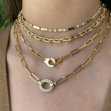 925 Silver Vermeil Handcuff Chain Necklace