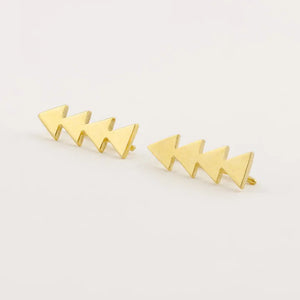 925 Silver Earrings Triangle Ear Clip Jewelry