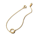 925 Silver Gold-Plated Smiling Face Bracelet