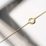 925 Silver Gold-Plated Smiling Face Bracelet