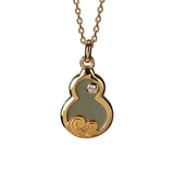 925 Silver Plated Gray Jade Gourd Pendant Vintage HAILANG Female Pendant
