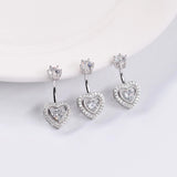 925 Silver Heart Cubic Zircon Belly Button Ring Body Jewelry