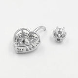 925 Silver Heart Cubic Zircon Belly Button Ring Body Jewelry