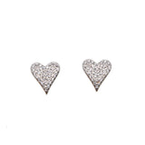 925 Silver Heart Earrings for Women Love Grind Hot Girls Party Mini CZ