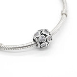 925 Silver Heart CZ Charm for Jewelry