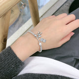 925 Sterling Silver Beaded Bracelet for Girlfriends