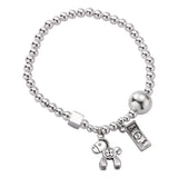 925 Sterling Silver Beaded Bracelet for Girlfriends