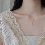 925 Sterling Silver Ins Rose Jewelry Clavicle Chain for Student Birthday