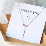 925 Sterling Silver Ins Rose Jewelry Clavicle Chain for Student Birthday