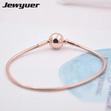 925 Sterling Silver Essence Bracelet with Rose, DIY Making Bracelets for Women
