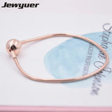925 Sterling Silver Essence Bracelet with Rose, DIY Making Bracelets for Women