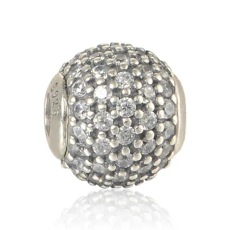 925 Silver Essence Small Bead Charms for Bracelet DIY Jewelry Making