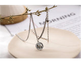 925 Silver Elephant Necklace Clavicle Chain Women