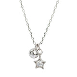 925 Silver Bell Star Necklace for Women