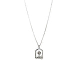925 Silver Rose Flower Necklace for Women