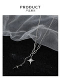 925 Silver Six-Pointed Star Necklace for Women