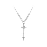 925 Silver Six-Pointed Star Necklace for Women