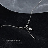 925 Silver Six-Pointed Star Necklace for Women
