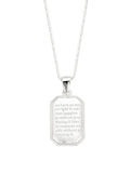 925 Silver Geometric Letters Pendant Necklace for Women