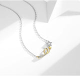 925 Silver Star Pendant Necklace Clavicle Chain for Women