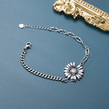 925 Silver Light Flower Bracelet Bohemia Jewelry