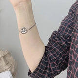925 Silver Light Flower Bracelet Bohemia Jewelry