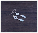 925 Silver Tassel Jade Gourd Earrings