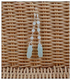 925 Silver Tassel Jade Gourd Earrings