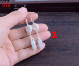925 Silver Tassel Jade Gourd Earrings