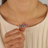 925 Silver Mama Love Colorful CZ Mom Necklace