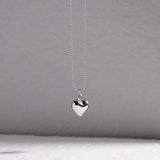 925 Silver Heart Pendant Necklace for Women, Beads Chain Long Jewelry