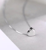 925 Silver Love Heart Pendant Necklace Personalized Jewelry