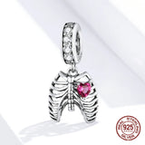 925 Silver Love Oath Ribs Pendant Charms for Bracelet & Necklace DIY