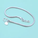 925 Silver Snake Chain Bracelet 2.5mm Wide Men Women Korea Jewelry