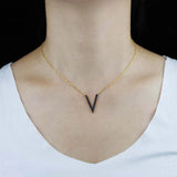Geometric CZ Pendant Necklace for Women