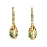 925 Silver Sea Shell Charm Beach Drop Earrings