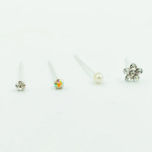 925 Silver Nose Piercing Studs 12pcs/Pack Women