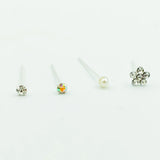 925 Silver Nose Piercing Studs 12pcs/Pack Women