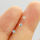 925 Silver Nose Piercing Studs 12pcs/Pack Women